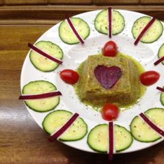 Celeriac at kiwi - date - cream with a beet-ing heart