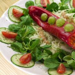 Banana - grapes - stuffed peppers