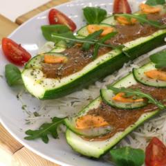 Banana - peppers - stuffed zucchini