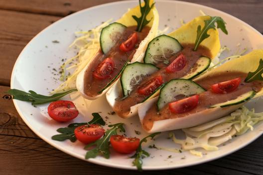 Chicory - arugula - cabbage - boats