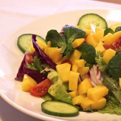 Mango - cucumber - tomato - salad Mango - cucumber - tomato - salad