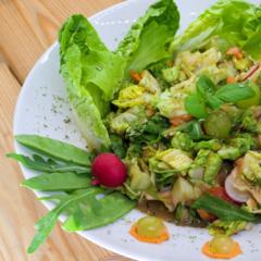 Apple - grape - salad with basil Apple - grape - salad with basil