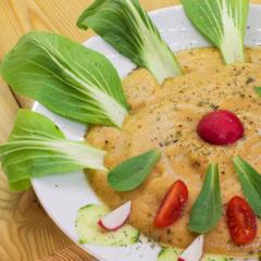 Pineapple - pear - cream with Bok Choy Pineapple - pear - cream with Bok Choy