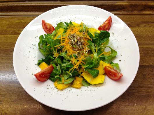 Mango - pumpkin - sprouts - salad