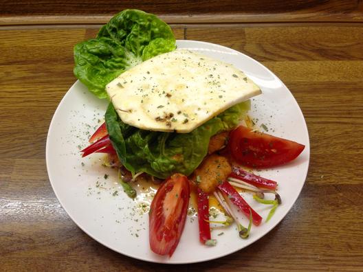 Celeriac - sandwiches with pineapple - peppers - sauce