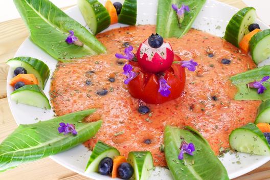 Blueberry nectarine pineapple soup