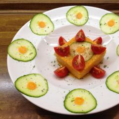 Carrots on orange - date - cream with cucumber