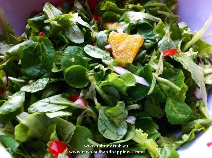 My Lunch Salad Corn Salad And Other Tender Greens An Orange A
