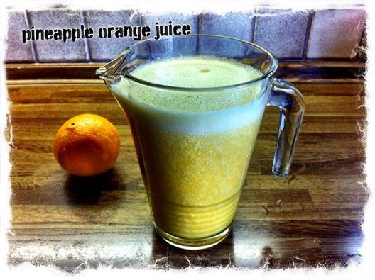 pineapple orange juice - by far the best juice I ever drank